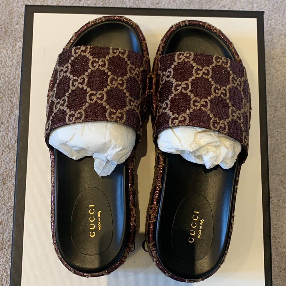 Gucci Angelina GG Platform Sandals